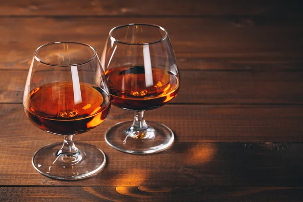 Two glasses of cognac — Stock Photo, Image