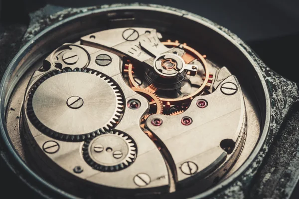 Mechanism antique vintage wrist watch — Stock Photo, Image