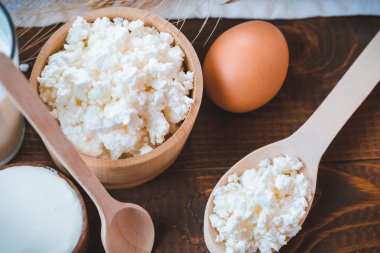 süt, peynir, ekşi krema ve yumurta 