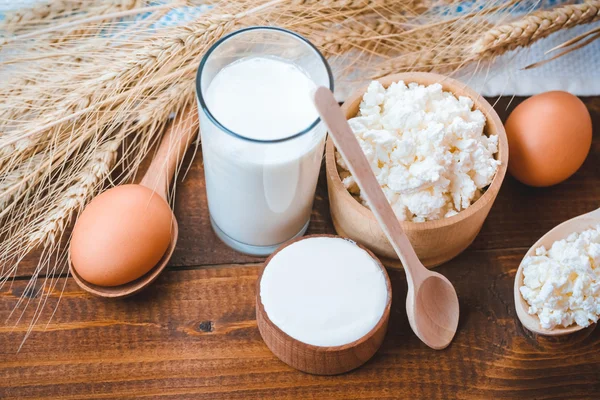 süt, peynir, ekşi krema ve yumurta 