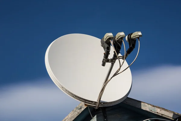 White satellite dish — Stock Photo, Image