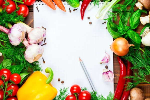 Vacker bakgrund hälsosam ekologisk mat — Stockfoto