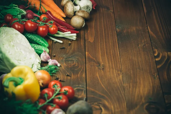 Mooie achtergrond gezond biologisch eten — Stockfoto