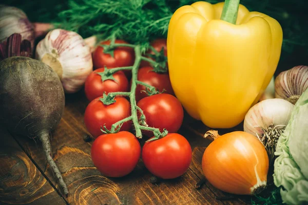 Vacker bakgrund hälsosam ekologisk mat — Stockfoto