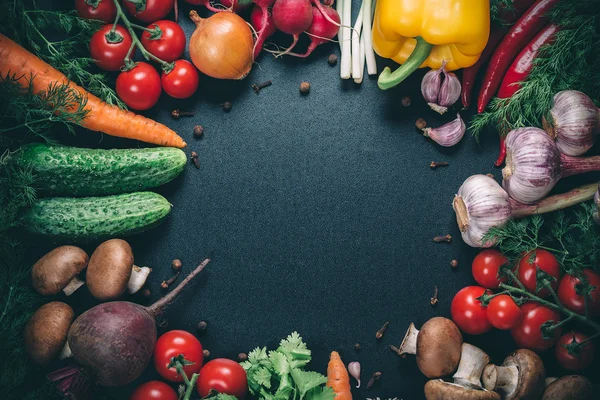 Vacker bakgrund hälsosam ekologisk mat — Stockfoto