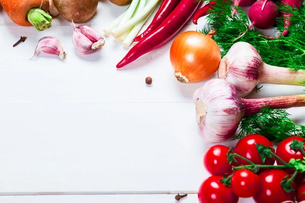 Bello sfondo sano mangiare biologico — Foto Stock