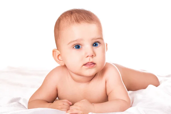 Adorable bebé con ojos azules — Foto de Stock