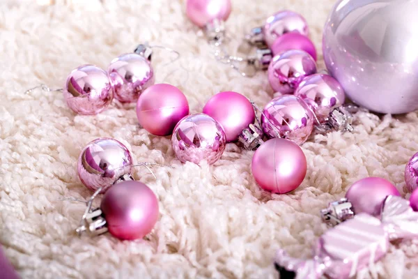 Jul bakgrund med bollar — Stockfoto