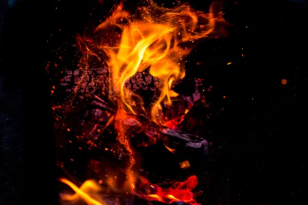 Hořící oheň — Stock fotografie