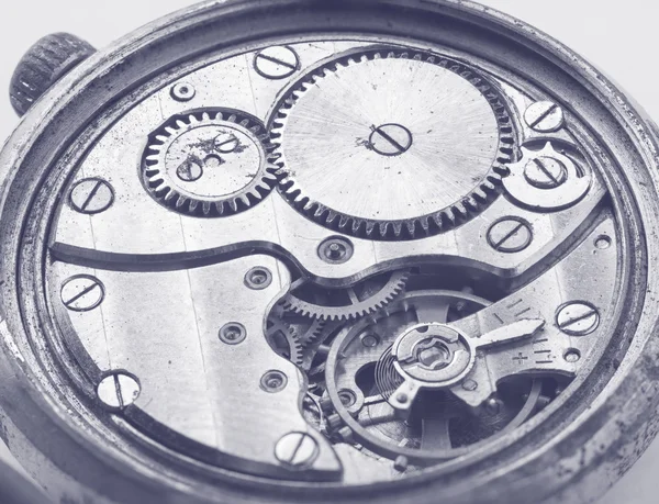 Clockwork details, pinions and wheels — Stock Photo, Image