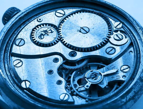 Clockwork details, pinions and wheels — Stock Photo, Image