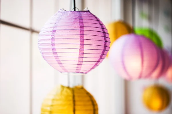 Renkli Çince fenerler — Stok fotoğraf