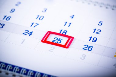 Tonda takvim sayfası