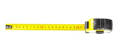 Close-up of yellow tape measure clipart