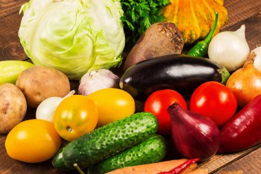 sebze eski ahşap tablo