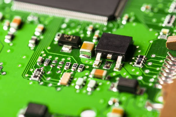 Green circuit board — Stock Photo, Image