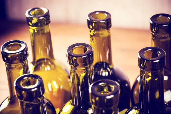 Prázdné láhve vína — Stock fotografie