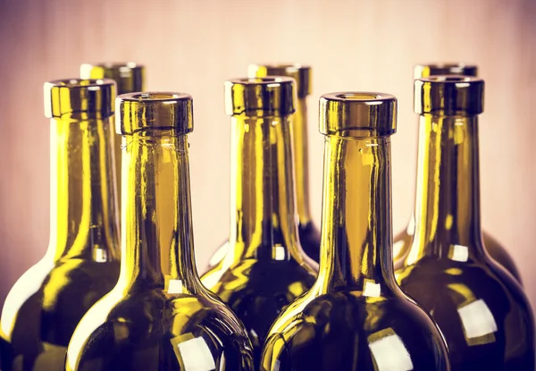 Empty bottles of wine — Stock Photo, Image