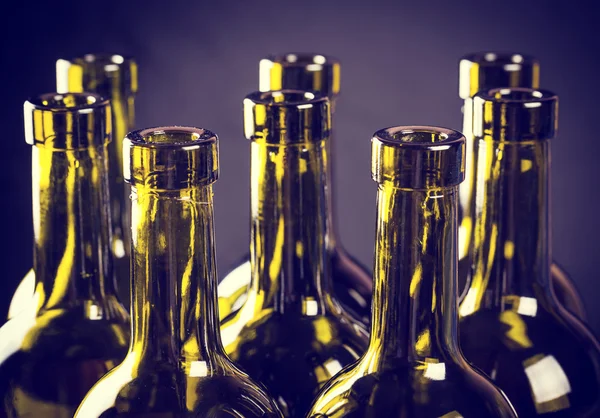 Empty bottles of wine — Stock Photo, Image