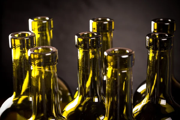 Empty bottles of wine — Stock Photo, Image