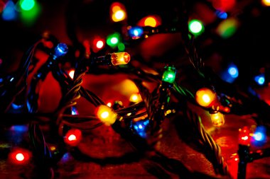 Noel çelengi ışıkları