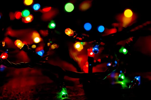Guirnalda de Navidad luces — Foto de Stock