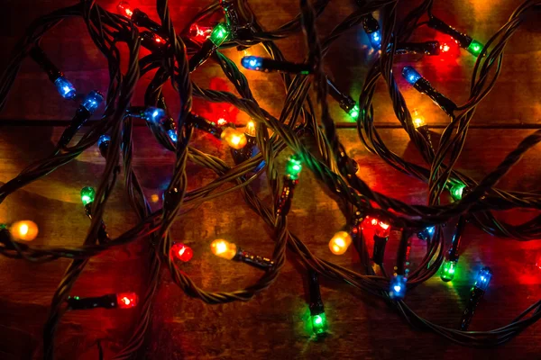 Χριστουγεννιάτικα φωτάκια γιρλάντα — Φωτογραφία Αρχείου