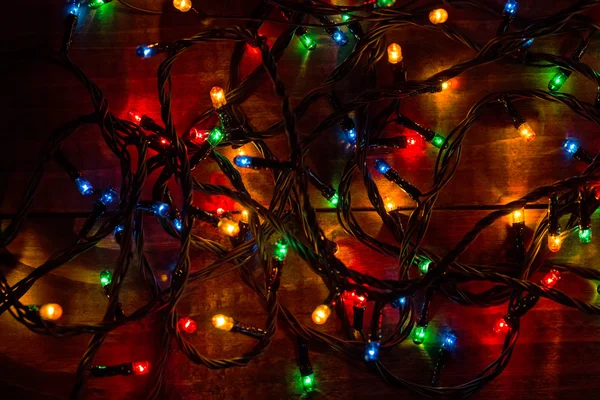 Χριστουγεννιάτικα φωτάκια γιρλάντα — Φωτογραφία Αρχείου