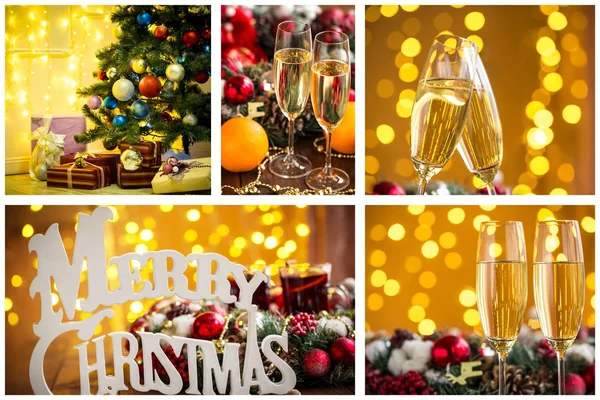Christmas Holiday Collage — Stockfoto