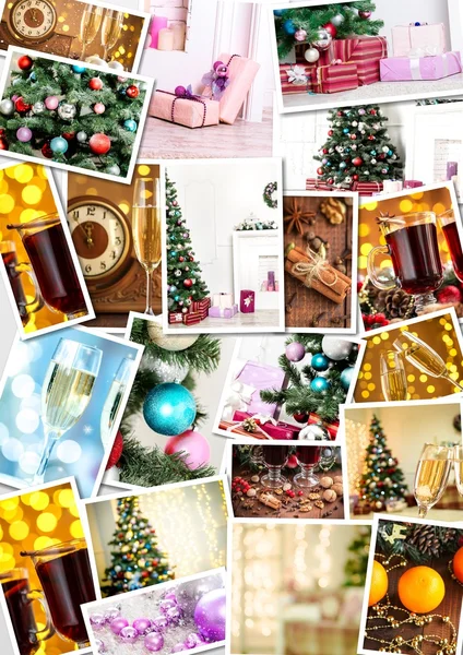 Natale vacanza collage — Foto Stock