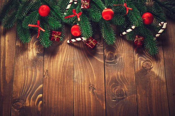 Zdobené větve vánočního stromu — Stock fotografie
