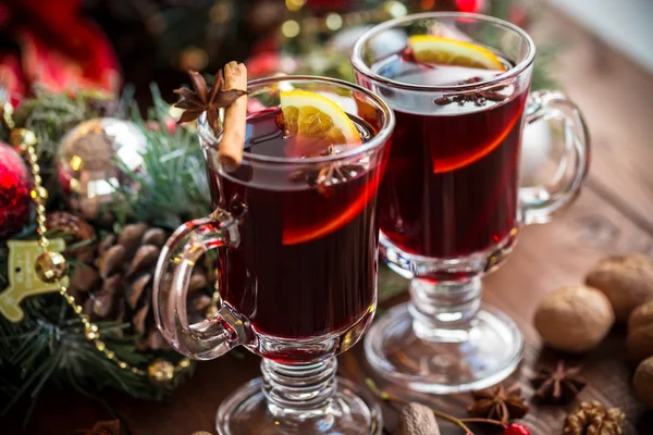 Natale caldo vin brulè — Foto Stock