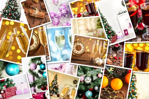 Kerst vakantie collage — Stockfoto