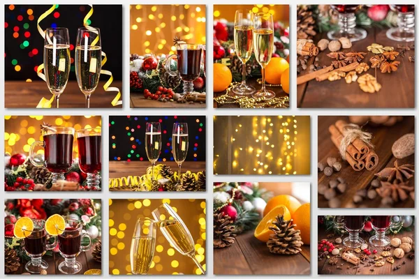 Christmas Holiday Collage — Stockfoto