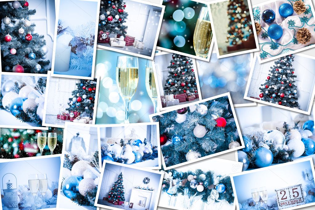 Christmas holiday collage