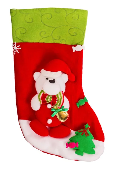 Christmas Santa stocking — Stock Photo, Image
