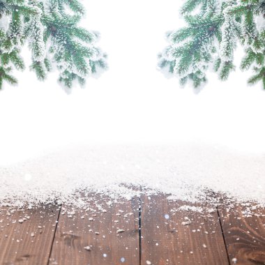 Christmas snowy background clipart