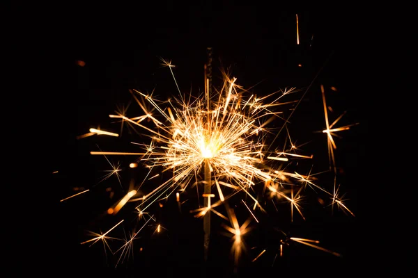 Partij brandende sparkler — Stockfoto
