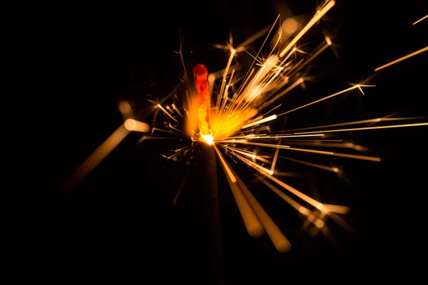 Party burning sparkler — Stock Photo, Image