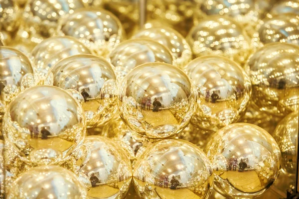 Golden Christmas balls — Stock Photo, Image