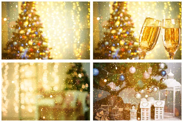 Christmas decorations collage — Stock Photo, Image