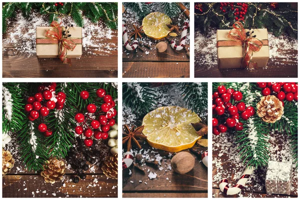 Collage navideño — Foto de Stock