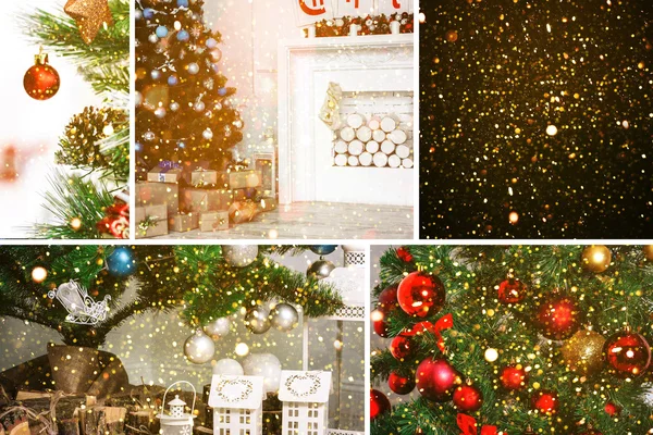 Christmas Holiday Collage — Stockfoto