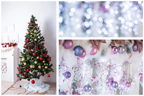 Natale vacanza collage — Foto Stock