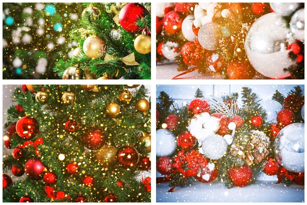 Karácsonyi vakáció kollázs — Stock Fotó