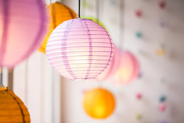 Lanternas chinesas coloridas — Fotografia de Stock