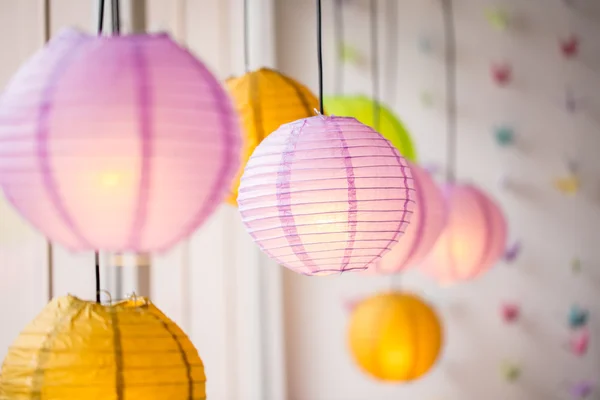 Lanternas chinesas coloridas — Fotografia de Stock