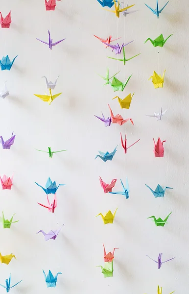 Guindastes de papel origami — Fotografia de Stock