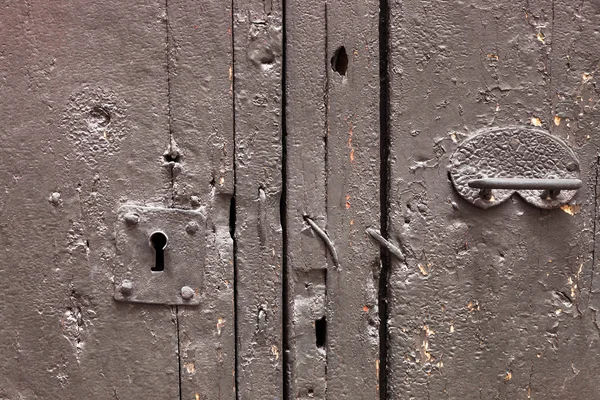 Nyckelhål och dörr handtag — Stockfoto