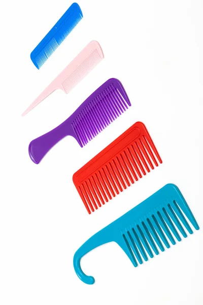 Set New Combs White Background — Stock Photo, Image